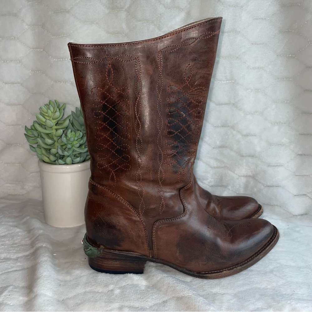 Freebird by Steven Rustl distressed brown cowboy boot